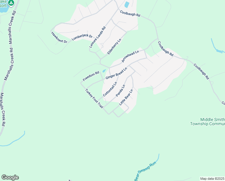 map of restaurants, bars, coffee shops, grocery stores, and more near 5827 Cottontail Lane in East Stroudsburg