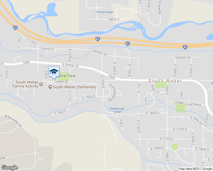 map of restaurants, bars, coffee shops, grocery stores, and more near 1559 East Sandalwood Drive South in South Weber