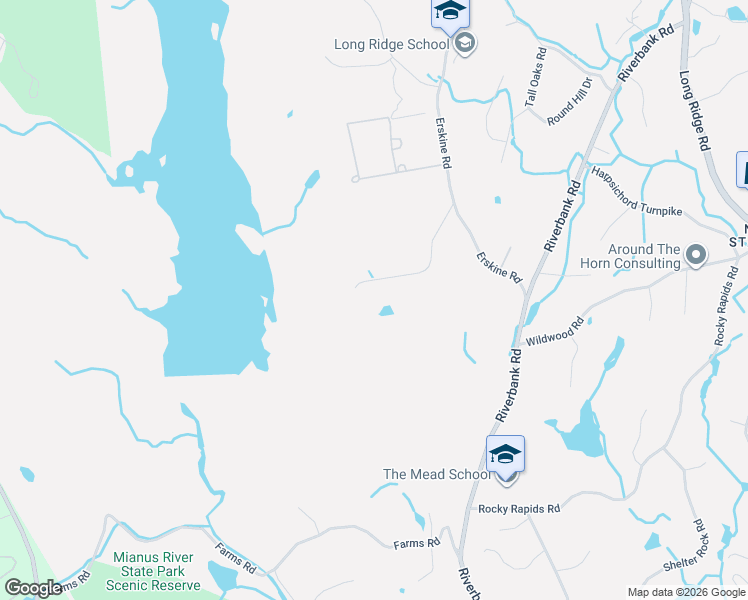 map of restaurants, bars, coffee shops, grocery stores, and more near 136 Bentwood Drive in Stamford