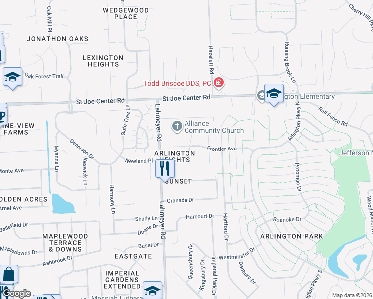 map of restaurants, bars, coffee shops, grocery stores, and more near 7527 Clubhouse Dr in Fort Wayne