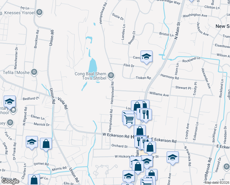 map of restaurants, bars, coffee shops, grocery stores, and more near 119 Williams Avenue in Spring Valley