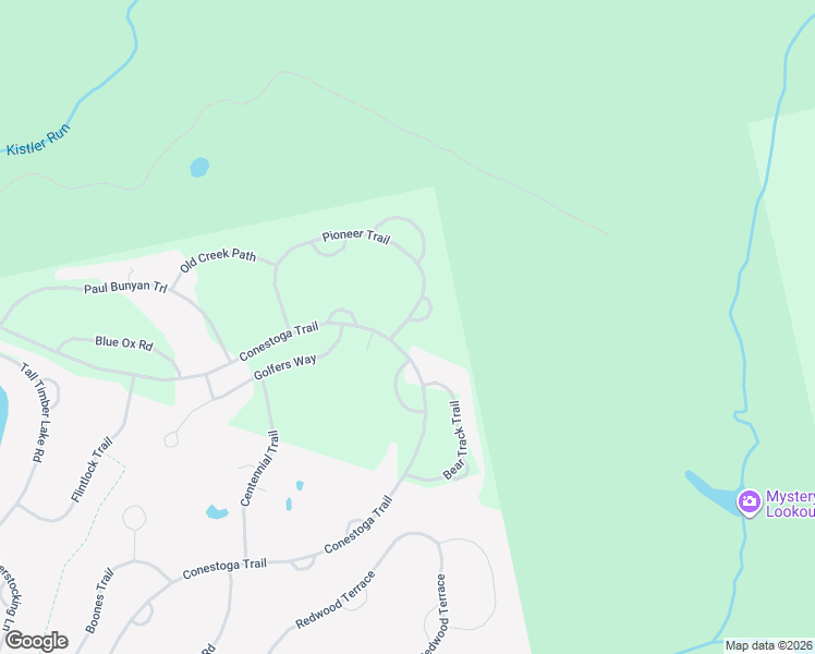 map of restaurants, bars, coffee shops, grocery stores, and more near Pioneer Trail in Pocono Pines