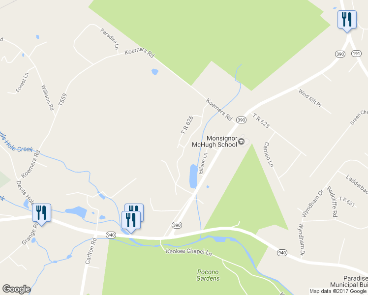 map of restaurants, bars, coffee shops, grocery stores, and more near Blackberry Lane in Cresco