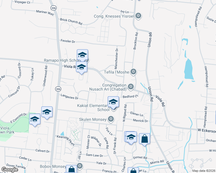 map of restaurants, bars, coffee shops, grocery stores, and more near 3 Kakiat Lane in Spring Valley