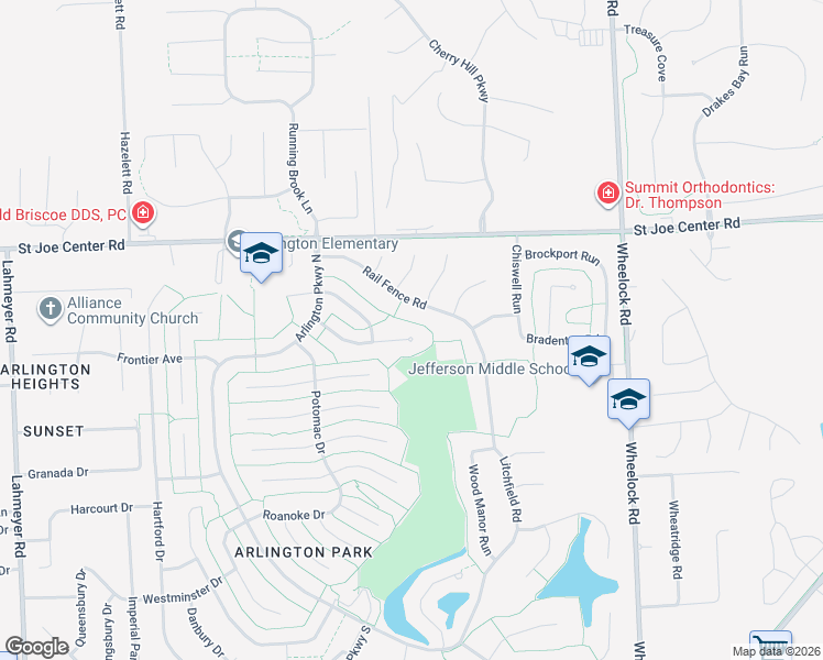 map of restaurants, bars, coffee shops, grocery stores, and more near 8529 Ramshire Lane in Fort Wayne