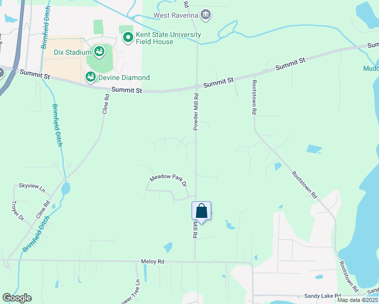 map of restaurants, bars, coffee shops, grocery stores, and more near 5281 Deer Trace Drive in Kent