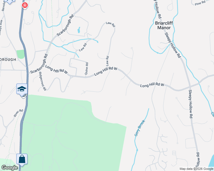 map of restaurants, bars, coffee shops, grocery stores, and more near 57 Holly Place in Briarcliff Manor