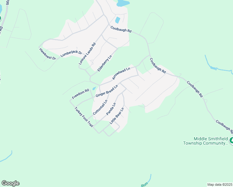 map of restaurants, bars, coffee shops, grocery stores, and more near 5916 Panda Lane in East Stroudsburg