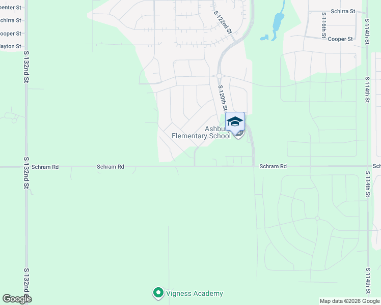 map of restaurants, bars, coffee shops, grocery stores, and more near 12420 Schram Road in Papillion
