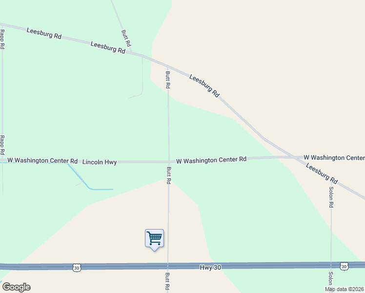 map of restaurants, bars, coffee shops, grocery stores, and more near 6004 Butt Road in Fort Wayne