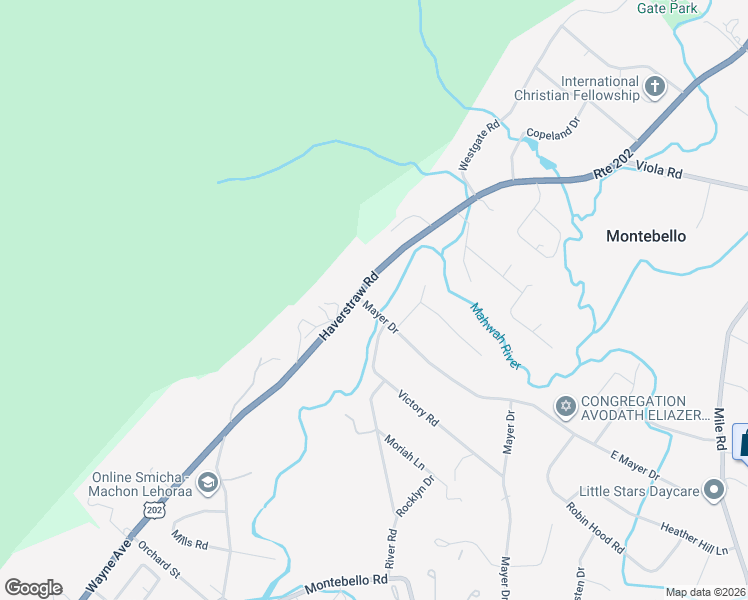 map of restaurants, bars, coffee shops, grocery stores, and more near 333 Haverstraw Road in Suffern
