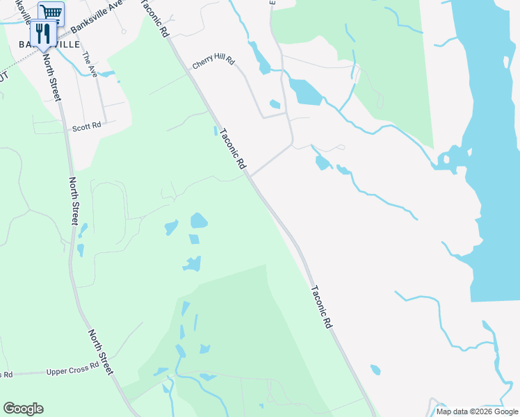 map of restaurants, bars, coffee shops, grocery stores, and more near 395 Taconic Road in Greenwich