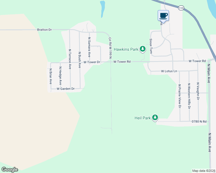 map of restaurants, bars, coffee shops, grocery stores, and more near 970 1790 West in Kankakee