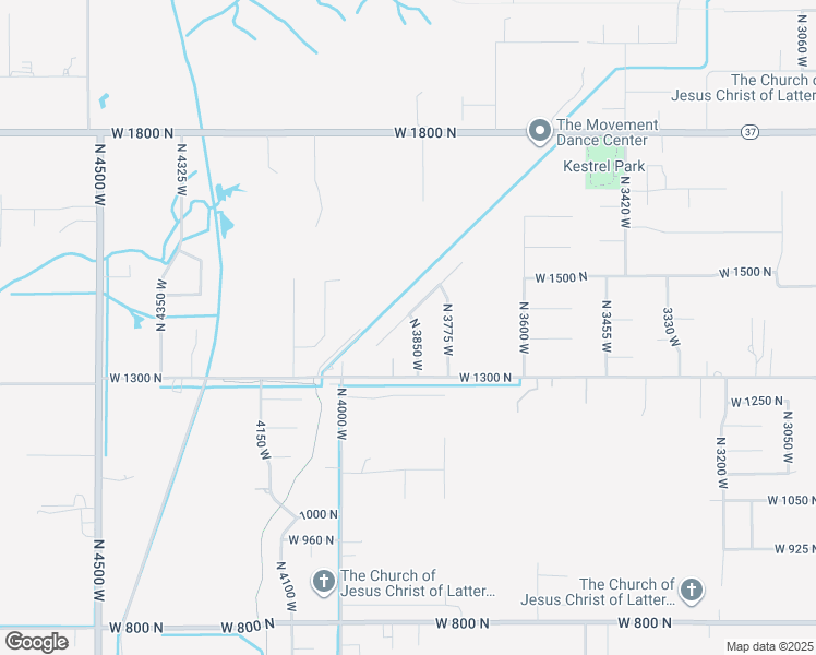 map of restaurants, bars, coffee shops, grocery stores, and more near 1403 North 3850 West in West Point