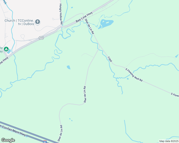 map of restaurants, bars, coffee shops, grocery stores, and more near 2036 Sher de Lin Road in DuBois