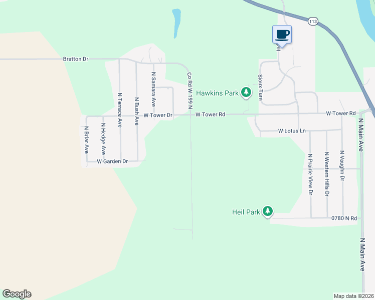 map of restaurants, bars, coffee shops, grocery stores, and more near 970 1790 West in Kankakee