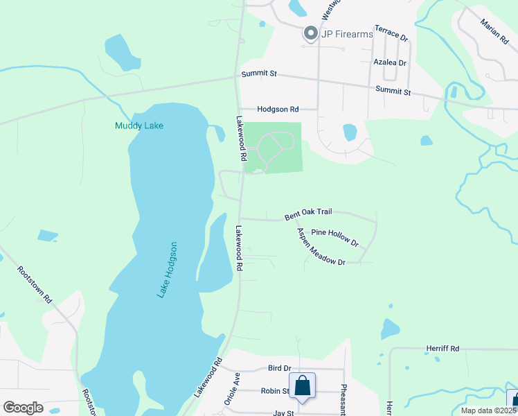 map of restaurants, bars, coffee shops, grocery stores, and more near 5303 Hickory Court in Ravenna