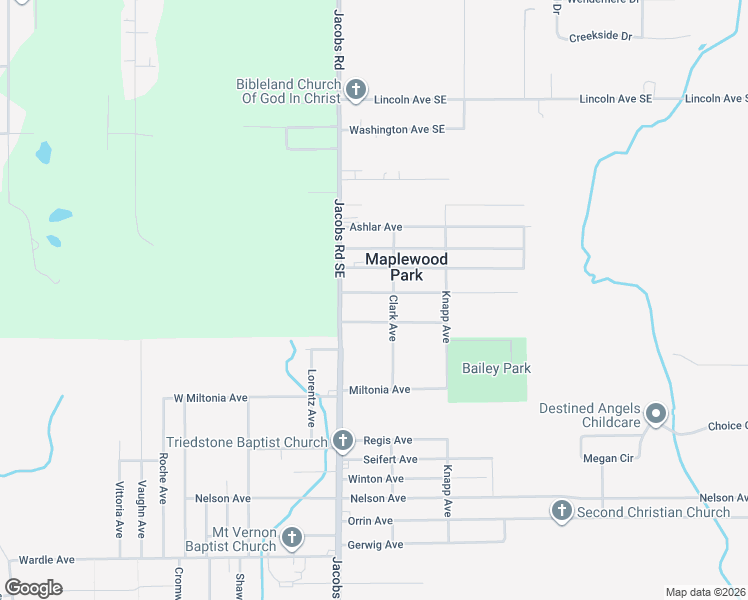 map of restaurants, bars, coffee shops, grocery stores, and more near 6442 Mason Avenue Southeast in Hubbard