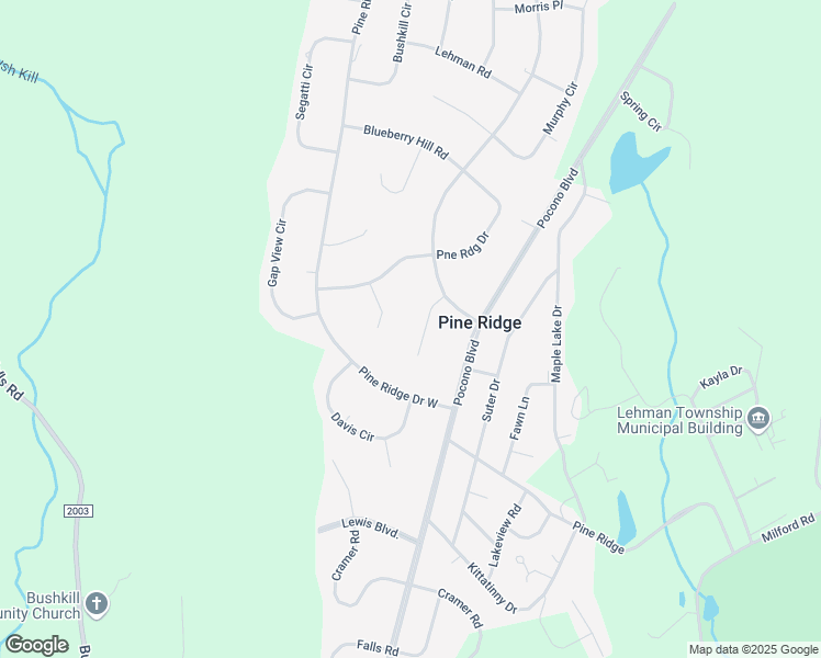 map of restaurants, bars, coffee shops, grocery stores, and more near 118 Mayflower Court in Bushkill
