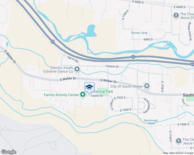 map of restaurants, bars, coffee shops, grocery stores, and more near 1320 East South Weber Drive in South Weber