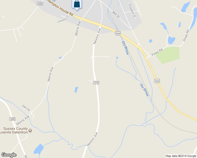 map of restaurants, bars, coffee shops, grocery stores, and more near 43 Newton Avenue in Branchville