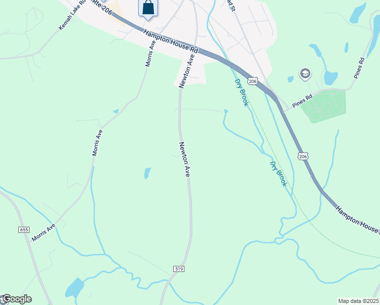 map of restaurants, bars, coffee shops, grocery stores, and more near 43 Newton Avenue in Branchville