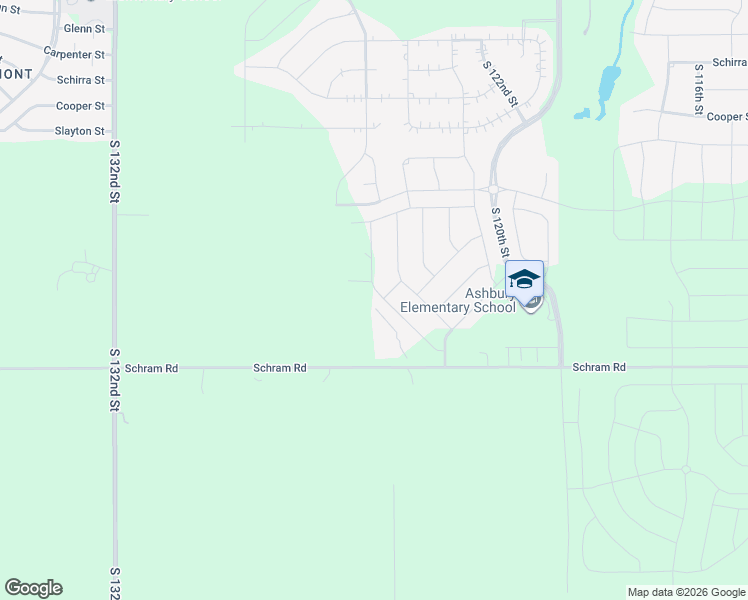 map of restaurants, bars, coffee shops, grocery stores, and more near 12526-12980 Schram Rd in Papillion