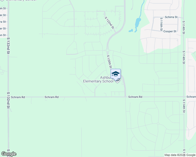 map of restaurants, bars, coffee shops, grocery stores, and more near 12420 Schram Road in Papillion