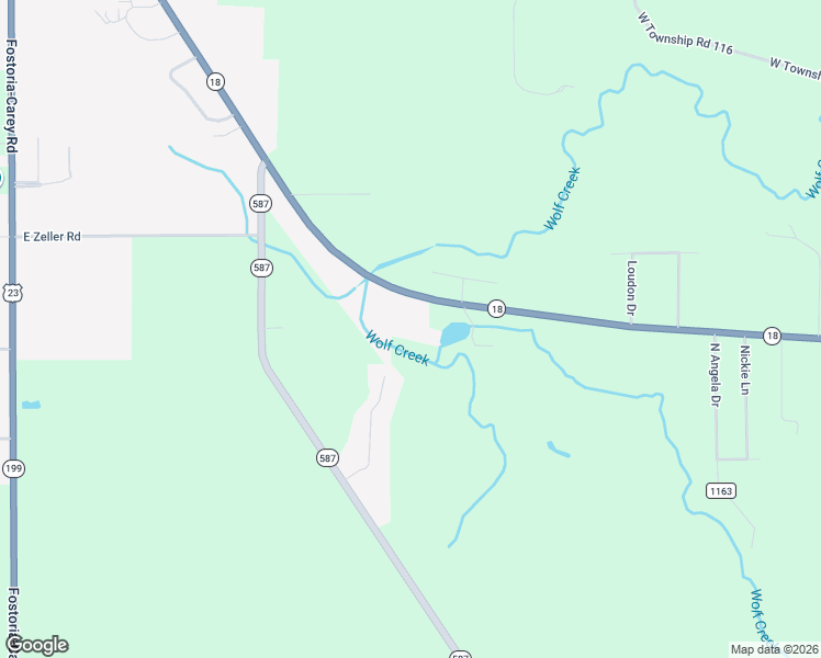 map of restaurants, bars, coffee shops, grocery stores, and more near 1325 Columbus Avenue in Fostoria