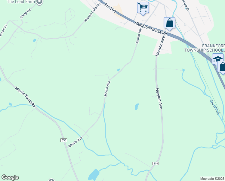 map of restaurants, bars, coffee shops, grocery stores, and more near 43 Morris Avenue in Branchville