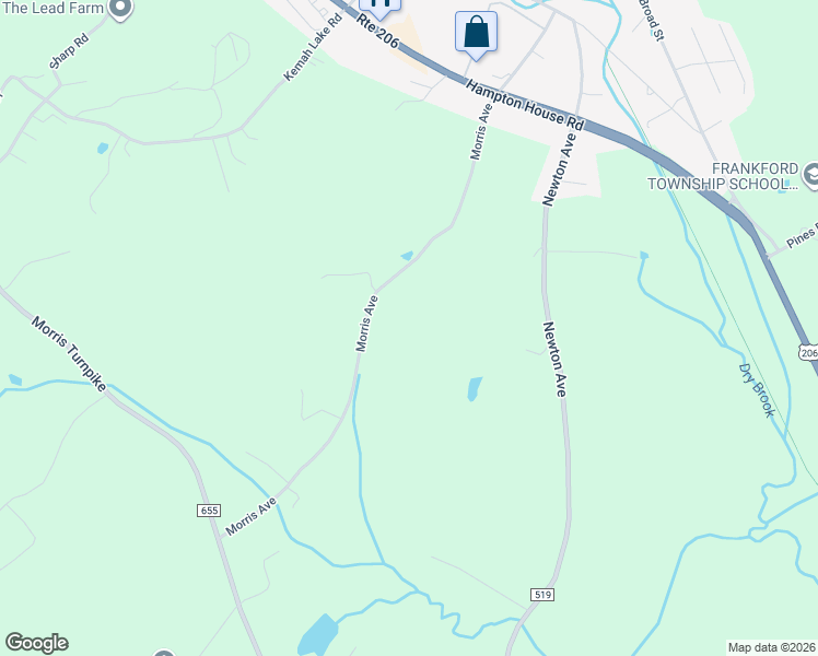 map of restaurants, bars, coffee shops, grocery stores, and more near 43 Morris Avenue in Branchville