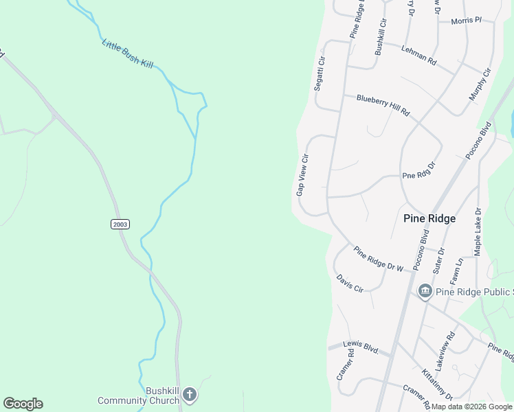 map of restaurants, bars, coffee shops, grocery stores, and more near 1884 Pine Ridge in Bushkill
