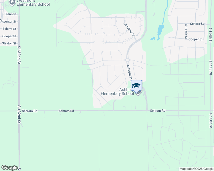 map of restaurants, bars, coffee shops, grocery stores, and more near 11684 South 124th Street in Papillion