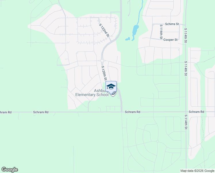 map of restaurants, bars, coffee shops, grocery stores, and more near 11710 S 119th Ave in Papillion