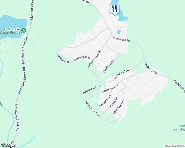 map of restaurants, bars, coffee shops, grocery stores, and more near 3149 Leisure Lands Road in East Stroudsburg
