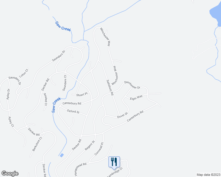 map of restaurants, bars, coffee shops, grocery stores, and more near Salisbury Road in Pike County