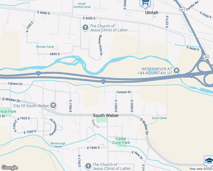 map of restaurants, bars, coffee shops, grocery stores, and more near 7212 South Harolds Way in South Weber