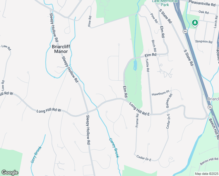 map of restaurants, bars, coffee shops, grocery stores, and more near 361 Long Hill Road East in Briarcliff Manor