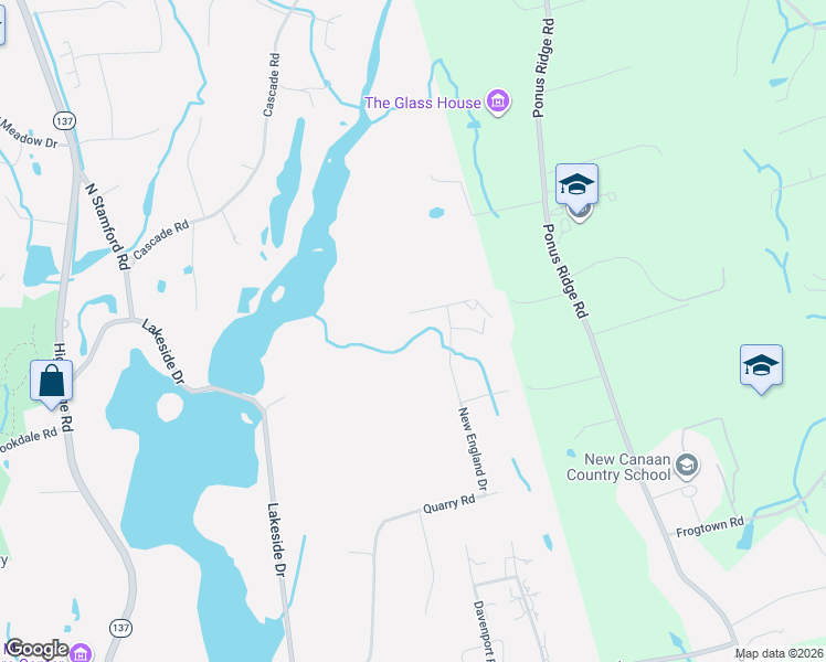 map of restaurants, bars, coffee shops, grocery stores, and more near 60 Cypress Drive in Stamford