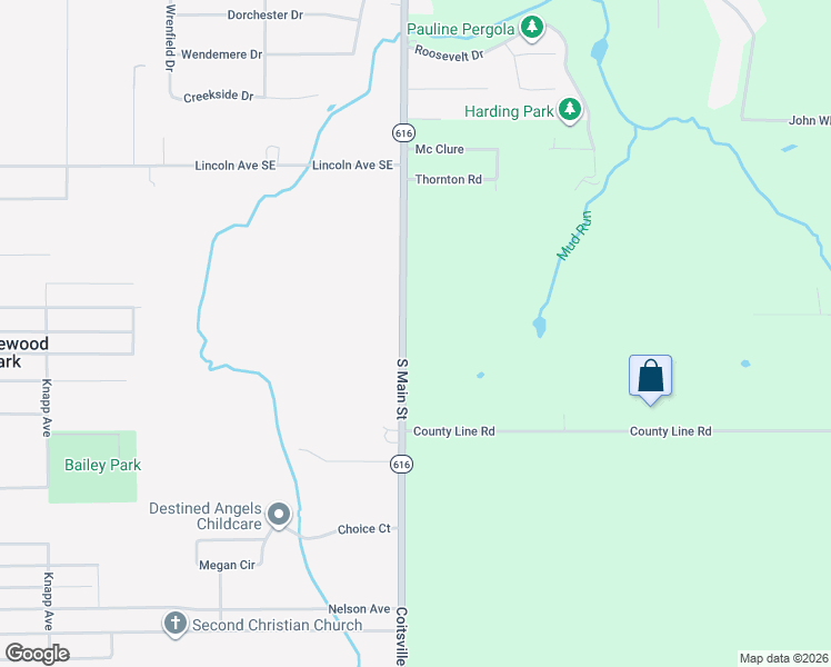 map of restaurants, bars, coffee shops, grocery stores, and more near 3939 South Main Street in Hubbard