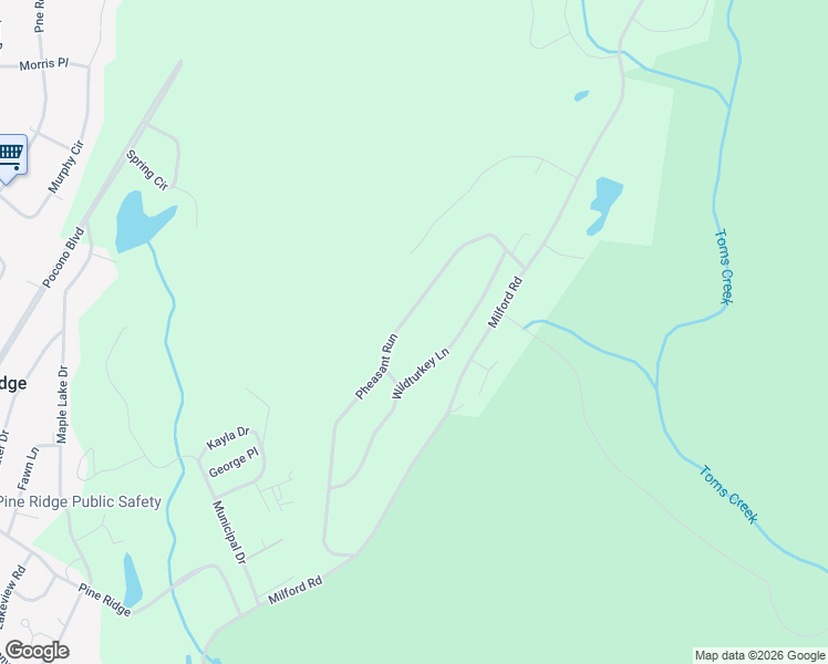 map of restaurants, bars, coffee shops, grocery stores, and more near 11 Pheasant Run in Bushkill