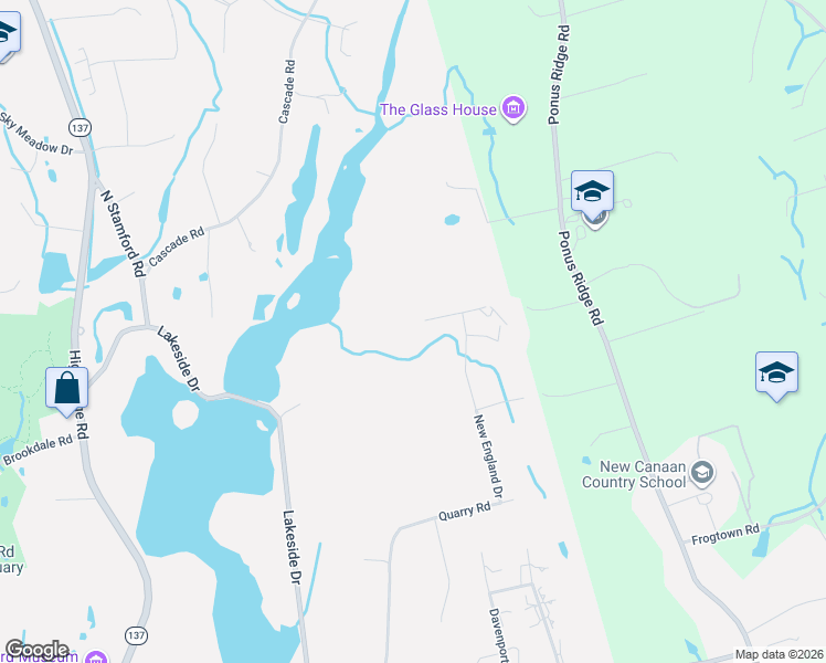 map of restaurants, bars, coffee shops, grocery stores, and more near 60 Cypress Drive in Stamford
