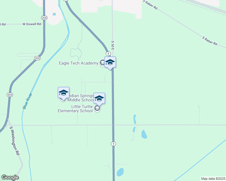 map of restaurants, bars, coffee shops, grocery stores, and more near 1710 Indiana 9 in Columbia City