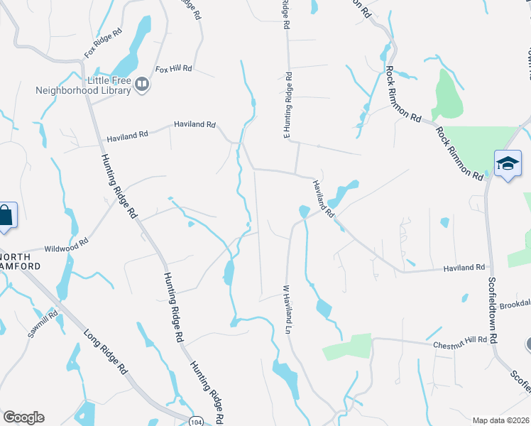 map of restaurants, bars, coffee shops, grocery stores, and more near 74 Wellington Drive in Stamford