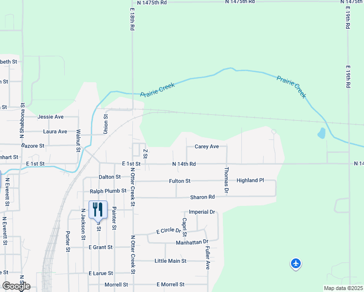 map of restaurants, bars, coffee shops, grocery stores, and more near 2 Kiley in Streator