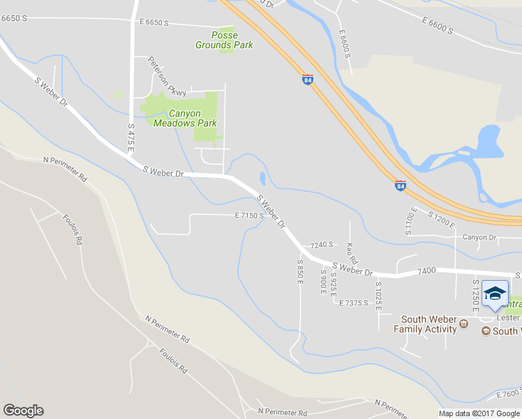 map of restaurants, bars, coffee shops, grocery stores, and more near 781 East South Weber Drive in South Weber