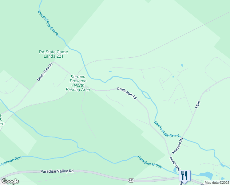 map of restaurants, bars, coffee shops, grocery stores, and more near 279 Devils Hole Road in Cresco