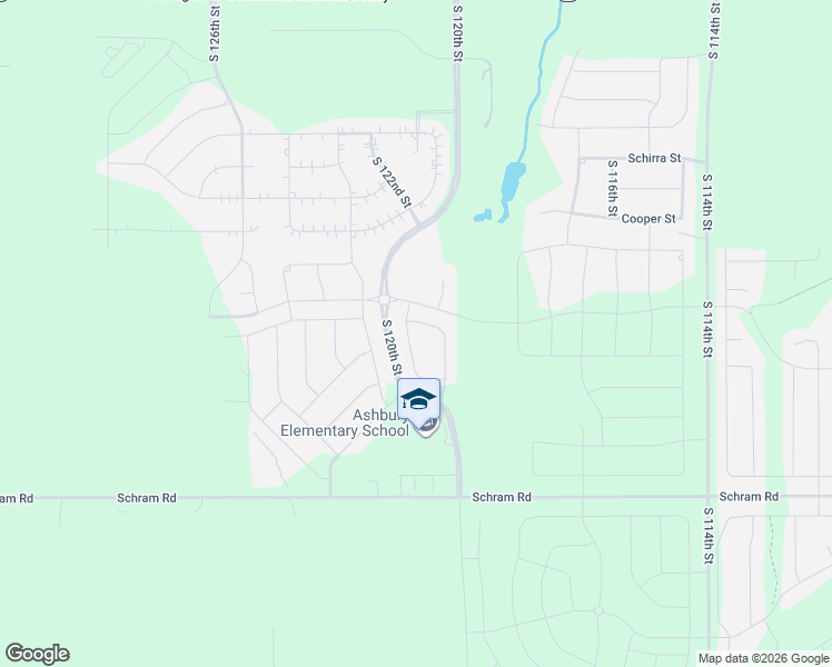 map of restaurants, bars, coffee shops, grocery stores, and more near 11710 S 119th Ave in Papillion