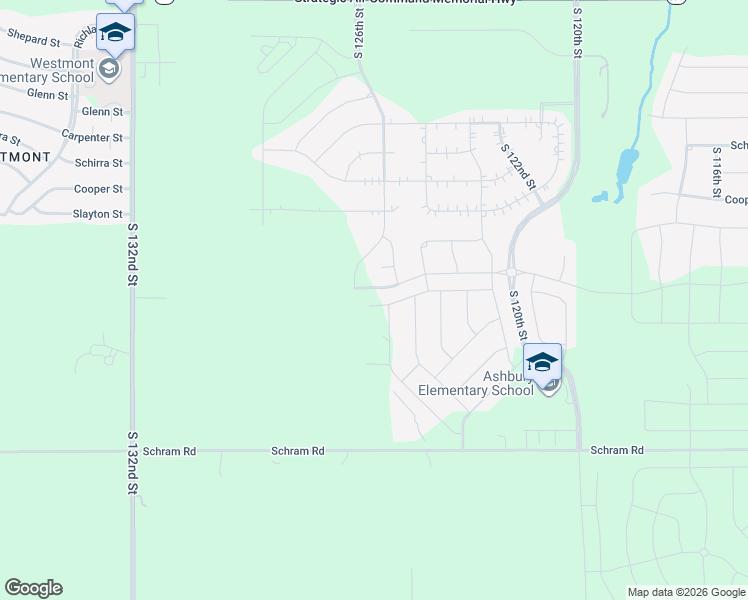 map of restaurants, bars, coffee shops, grocery stores, and more near South 123rd Street in Papillion
