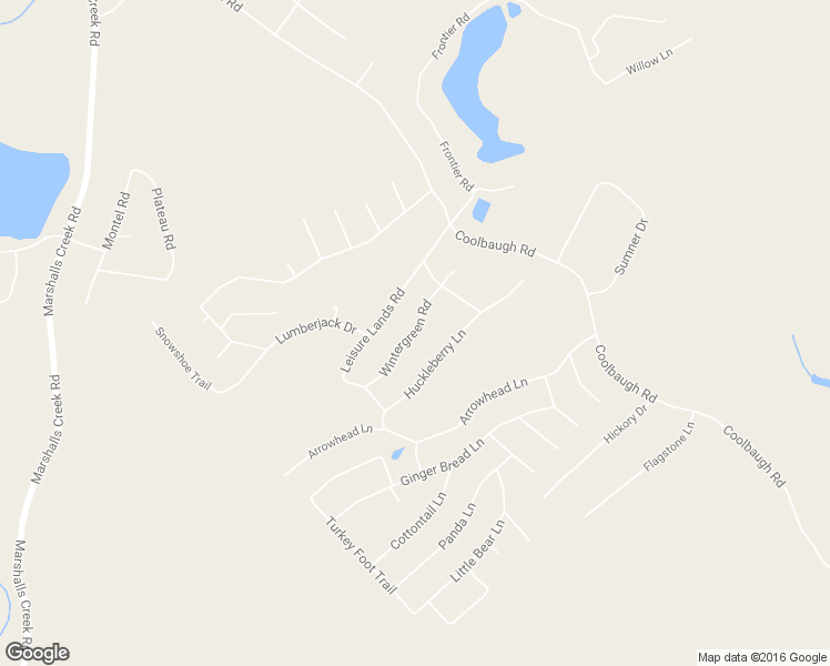 map of restaurants, bars, coffee shops, grocery stores, and more near Wintergreen Circle in East Stroudsburg
